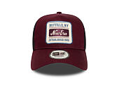 Kappe New Era - Buffalo Patch 9FORTY Trucker - Burgundy / Muted Indigo