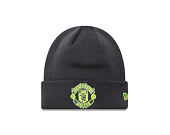 Mütze New Era - Seasonal Cuff Beanie - Manchester United FC - Graphite / Cyber Yellow