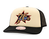 Kappe Mitchell & Ness - NBA Vintage Block Trucker HWC - Philadelphia 76Ers - Cream