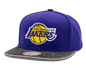 Kappe Mitchell & Ness - NBA Denim Patchwork - LA Lakers - Purple