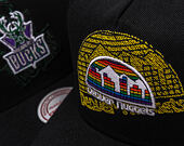 Kappe Mitchell & Ness - NBA Tilted Pro Snapback Hwc - Denver Nuggets - Black