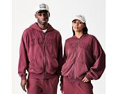 Pullover New Era - Branded Washed Full-Zip Hoody - Burgundy