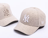Kappe New Era - MLB Melton Wool 9FORTY - NY Yankees - Stone / White