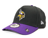 Kappe New Era - NFL Charcoal Drop 9FORTY A-Frame - Minnesota Vikings - Steel Clouds / Purple