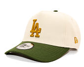 Kappe New Era - MLB WS Patch 9FORTY A-Frame - LA Dodgers - Cream / Rifle Green