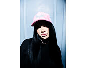 Kappe Reflection Luxury Samt Strasssteine Pink / Weiß