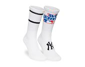 Socken New Era - MLB WS Crew Socks 2pk - NY Yankees - White