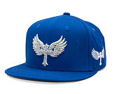 Kappe Reflection Luxury Shine Loud Snapback - Royal Blau / Weiß