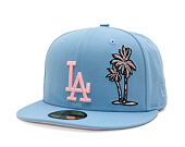 Kappe New Era - MLB Palm & Taco 59FIFTY - LA Dodgers - Sky Blue / Pink UV