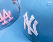 Kappe New Era - MLB 1999 WS 59FIFTY - NY Yankees - Sky Blue / Pink UV