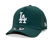Kappe New Era - MLB Essential 9FORTY Trucker - LA Dodgers - Pine Green