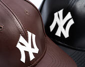 Kappe New Era - MLB IMAGE DROP - Leather 9FORTY M-CROWN - NY Yankees - Brown