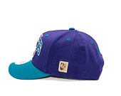 Kappe Mitchell & Ness - NBA Team Arch Snapback - Charlotte Hornets - Purple / Teal