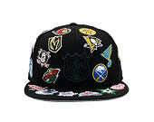 Kappe New Era - NHL All Over Logo 59FIFTY - Black