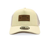 Kappe New Era - Branded Denim Leather Patch 9FORTY A-Frame Trucker - Camel
