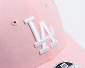 Kinder Kappe New Era - MLB Linen 9FORTY M-CROWN - LA Dodgers - Pink Rouge / White