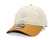 Kappe New Era - MLB Mini Logo Washed Contrast 9TWENTY - NY Mets - Cream / Dusted Ochre