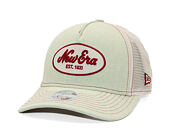 Damen Kappe New Era - Branded Denim Oval Logo 9FORTY M-CROWN A-Frame Trucker - Cream