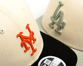 Kappe New Era - MLB Side Script 9FORTY M-CROWN - NY Mets - Cream / Black