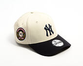 Kappe New Era - MLB World Series Patch Cooperstown 9FORTY - NY Yankees - Cream / Navy