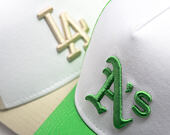 Kappe New Era - MLB Essential 9FORTY A-Frame Trucker - Oakland Athletics - Green / White