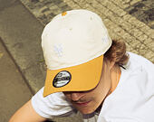Kappe New Era - MLB Mini Logo Washed Contrast 9TWENTY - NY Mets - Cream / Dusted Ochre