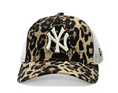 Damen Kappe New Era - MLB Summer Leopard 9FORTY M-CROWN A-Frame Trucker - NY Yankees - Brown