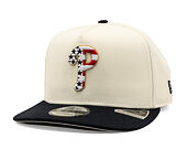 Kappe New Era - MLB "American Flag" 9FIFTY - Philadelphia Phillies - Chrome White