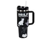 Flasche Rip N Dip - Man I Love Felines Big Ol Cup Tumbler Black