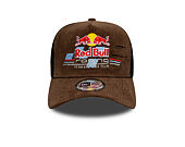 Kappe New Era - F1 Distressed Cord 9FORTY A-Frame Trucker - RED BULL F1 - Chestnut Brown