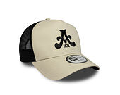 Kappe New Era - Core Logo 9FORTY A-Frame Trucker - ASTON VILLA FC - Stone