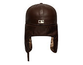 Kappe New Era - MLB IMAGE DROP Leather Dog-Ear 59FIFTY - NY Yankees - Deep Auburn