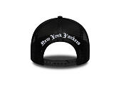 Kappe New Era - MLB Wordmark 9FORTY A-Frame Trucker - NY Yankees - Black
