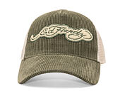 Kappe Ed Hardy - Embroidery Applique Cord 5 Panel Trucker Cap - Sage