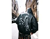 Jacke Ed Hardy - Mens Soaring Eagles Pu Hooded Vegan Leather Jacket - Black