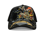 Kappe Ed Hardy - Unisex Crawling Dragon 5 Panel Trucker Cap - Black