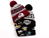 Mütze New Era - NHL Evergreen Wordmark Pom Medium Knit - LA Kings - Team Color