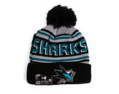 Mütze New Era - NHL Evergreen Wordmark Pom Medium Knit - San Jose Sharks - Team Color