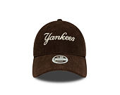 Damen Kappe New Era - MLB Cord Script 9TWENTY - NY Yankees - Chestnut Brown / Stone