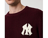 Pullover New Era - MLB Waffle Knit Crew - NY Yankees - Maroon