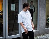 T-Shirt Karl Kani - Small Signature Pinstripe Tee - White/Black