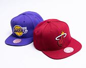 Kappe Mitchell & Ness Team Ground 2.0 Snapback Miami Heat Maroon