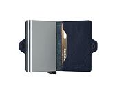 Geldbörse Secrid Twinwallet Vegetable Tanned Navy-Silver