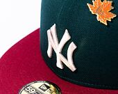 Kappe New Era 59FIFTY MLB "Leaf Drop" WS Patch - NY Yankees - Green / White