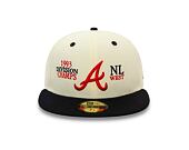 Kappe New Era 59FIFTY MLB 93 Division Atlanta Braves - Off White