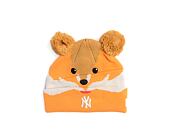 Kinder Mütze New Era - Medium Knit Animal Pom Beanie - NY Yankees - Rust