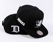 Kappe Mitchell & Ness - Evergreen Black White Snapback Vntg - Detroit Red Wings - Black