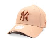 Damen Kappe New Era - 9FORTY Womens MLB Metallic - NY Yankees - Beige