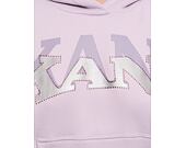 Damen Pullover Karl Kani Woven Signature Glitter OS Hoodie lilac