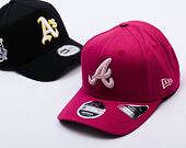 Kappe New Era - MLB World Series 9FIFTY Original Fit - Atlanta Braves - Burgundy / Pink